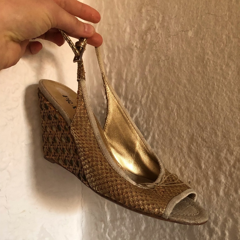 VINTAGE PRADA WEDGE SANDALS